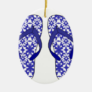Ornamento De Cerâmica Chinelos