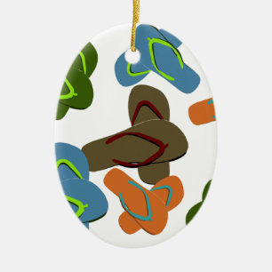 Ornamento De Cerâmica Chinelos de verão