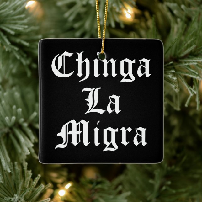 Ornamento De Cerâmica Chinga LA Migra (Árvore)