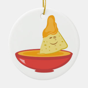 Ornamento De Cerâmica Chip & Dip
