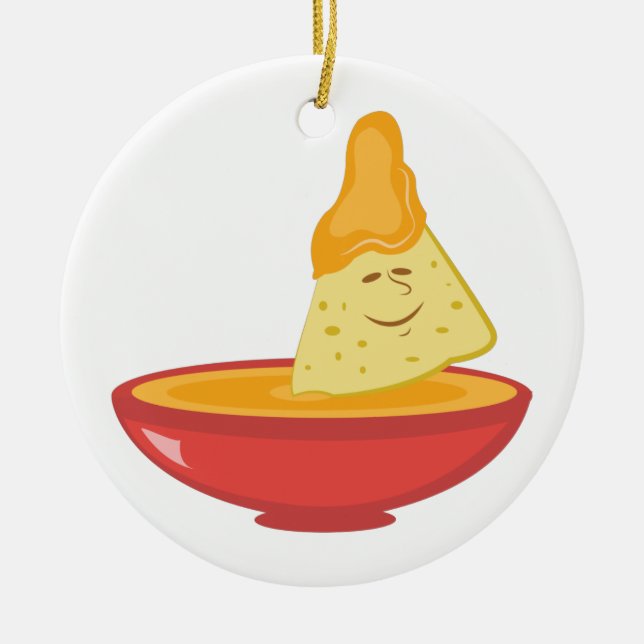 Ornamento De Cerâmica Chip & Dip (Frente)