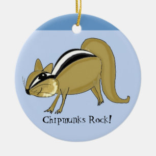 Ornamento De Cerâmica Chipmunk sorrateiro