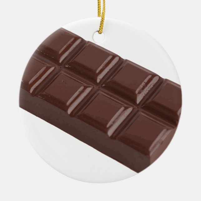 Ornamento De Cerâmica chocolate brick.png (Frente)