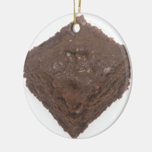 Ornamento De Cerâmica Chocolate Brownie