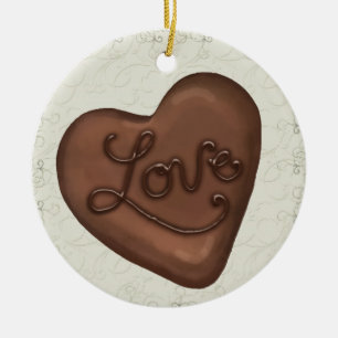 Ornamento De Cerâmica Chocolate Candy Love - SRF