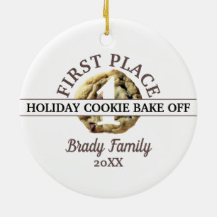 Ornamento De Cerâmica Chocolate Chip Cookie Concurso Primeiro Lugar Venc