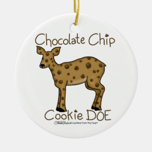 Ornamento De Cerâmica Chocolate Chip Cookie Doe