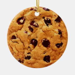 Ornamento De Cerâmica Chocolate Chip Cookie Ornament