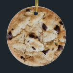 Ornamento De Cerâmica Chocolate Chip Cookie Romantic Christmas<br><div class="desc">Cute chocolate chip cookie pun. Personalize the back with your own customized message.</div>