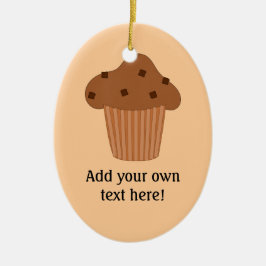 Ornamento De Cerâmica Chocolate Muffin graphic customizable