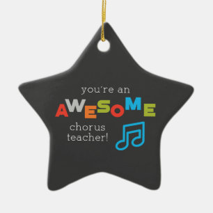 Ornamento De Cerâmica Chorus Teacher Appreciation Day Notes, Incrível
