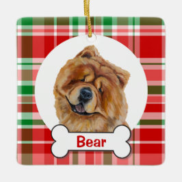 Ornamento De Cerâmica Chow Chow Dog Ornament