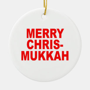 Ornamento De Cerâmica Chrismukkah