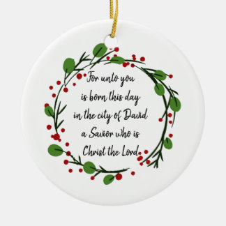 Ornamento De Cerâmica Christian Christmas Scripture Sticker Scripture