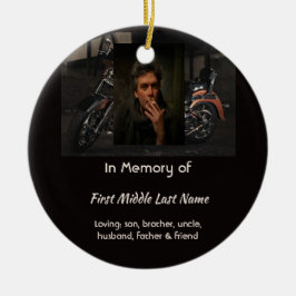 Ornamento De Cerâmica Christian Memorial Keepsake Motorcycle Biker