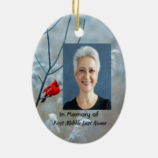 Ornamento De Cerâmica Christian Memorial Keepsasaac Pássaro Vermelho Car