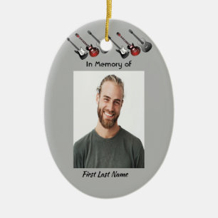 Ornamento De Cerâmica Christian Memorial Keepsasaus Musical Guitar Music