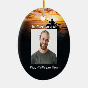 Ornamento De Cerâmica Christian Memorial Pocket Card Kayaking Esporte