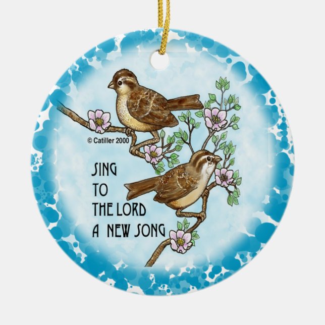 Ornamento De Cerâmica Christian New Song Ornament (Frente)