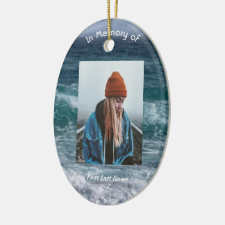 Ornamento De Cerâmica Christian Poem Memorial Keepsake Ocean Sea Beach