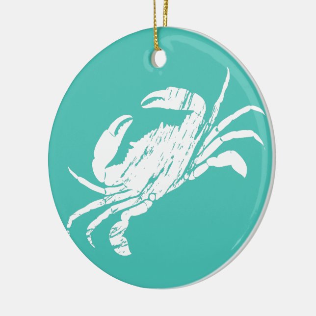 Ornamento De Cerâmica Christmas Crab (Esquerda)
