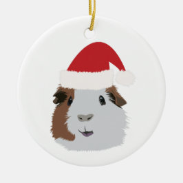 Ornamento De Cerâmica Christmas Guinea Pig