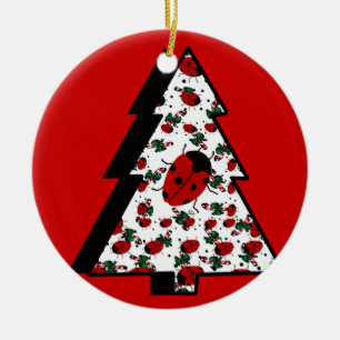ORNAMENTO DE CERÂMICA CHRISTMAS LADYBUGS