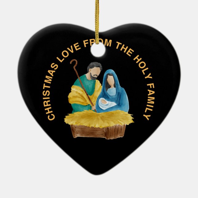 ORNAMENTO DE CERÂMICA CHRISTMAS LOVE FROM THE HOLY FAMILY (Verso)
