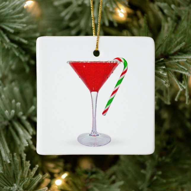 Ornamento De Cerâmica Christmas Martini Cocktail (Árvore)