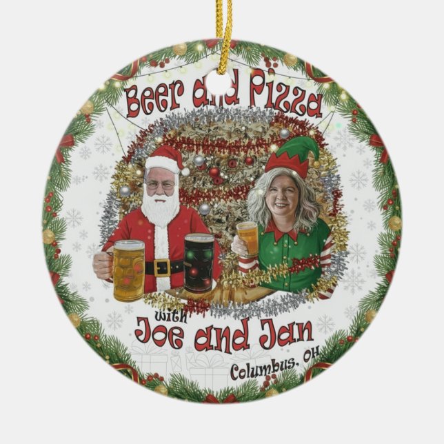 Ornamento De Cerâmica Christmas Ornament (Frente)