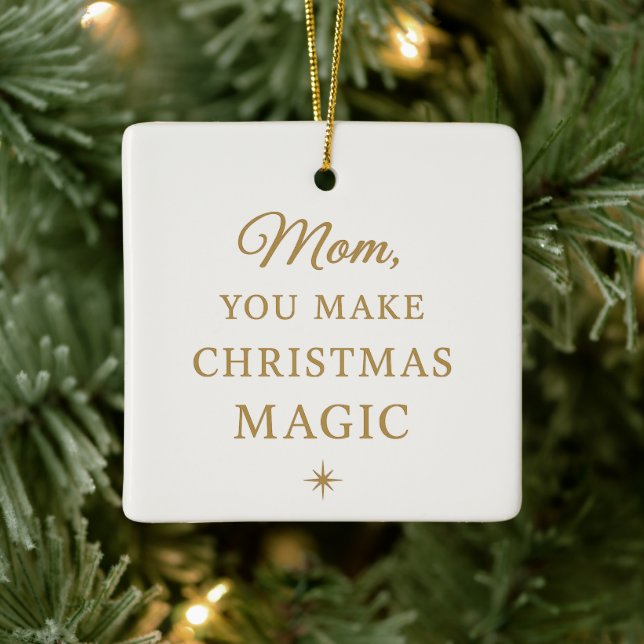 Ornamento De Cerâmica Christmas Ornament for Mom – Magic Christmas (Árvore)