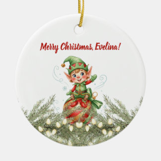 Ornamento De Cerâmica Christmas Ornament From the Elf