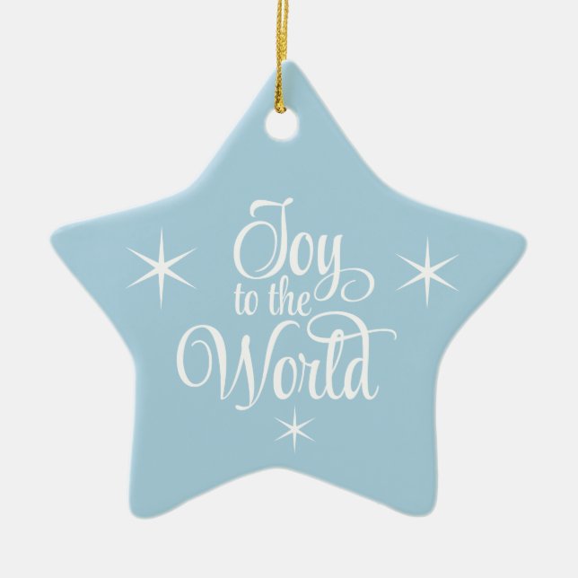 Ornamento De Cerâmica Christmas Ornament Joy to the World (Frente)