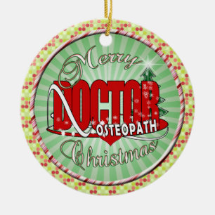 ORNAMENTO DE CERÂMICA CHRISTMAS OSTEOPATH MÉDICO