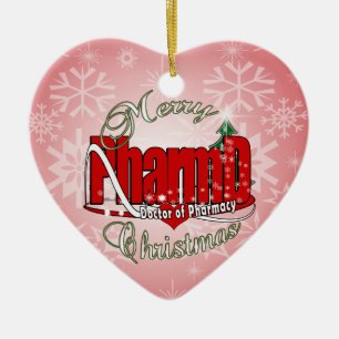 Ornamento De Cerâmica CHRISTMAS PharmD Médico de Farmácia