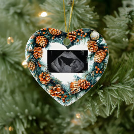 Ornamento De Cerâmica Christmas Pregnancy Ultrasound  Baby On The Way 