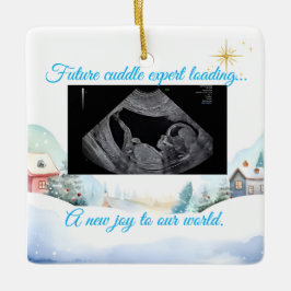 Ornamento De Cerâmica Christmas Pregnancy Ultrasound Ornament
