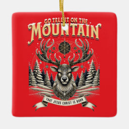 Ornamento De Cerâmica Christmas Reindeer