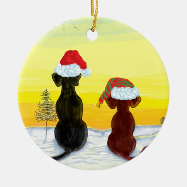 Ornamento De Cerâmica christmas springador (Frente)