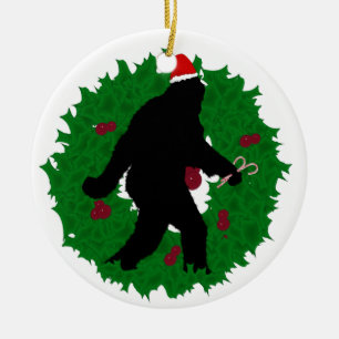 Ornamento De Cerâmica Christmas Squatchin'