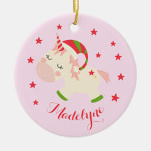 Christmas Unicorn Personalized Name