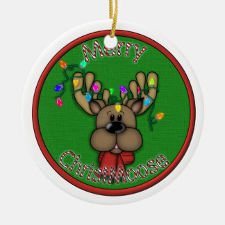 Ornamento De Cerâmica Christmoose alegre