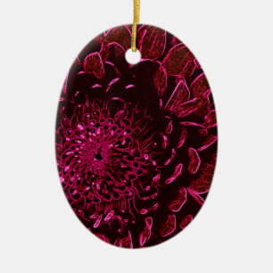 Ornamento De Cerâmica Chrysanthemum