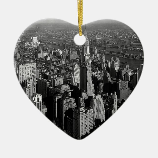 Ornamento De Cerâmica Chrysler Building New York Manhattan (Frente)