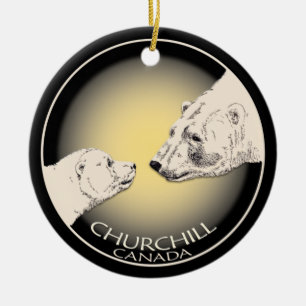 Ornamento De Cerâmica Churchill Canada Ornament Polar Bear Art Keepsaoki