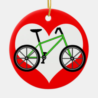 Ornamento De Cerâmica Ciclismo do amor