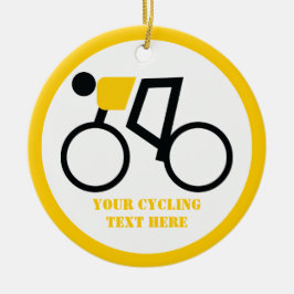 Ornamento De Cerâmica Ciclista montando seu costume de bicicleta