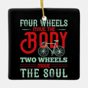 Ornamento De Cerâmica Ciclo - Duas rodas movem a alma