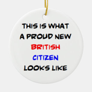 Ornamento De Cerâmica cidadão britânico orgulhoso 