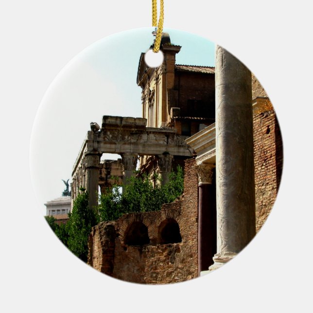 Ornamento De Cerâmica Cidade antiga (Frente)